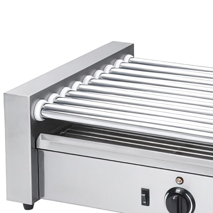 MoTak HDRG3 24 Hot Dog Roller Grill w/ Manual Controls - Flat Top