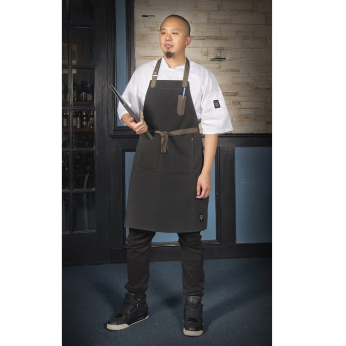 Winco BA-3327K Bib Apron - 33 1/2