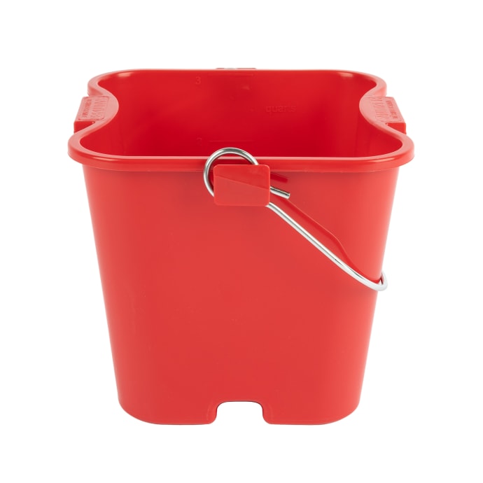 San Jamar KPP97RD 3 qt Kleen-Pail® Pro™ - Plastic, Red