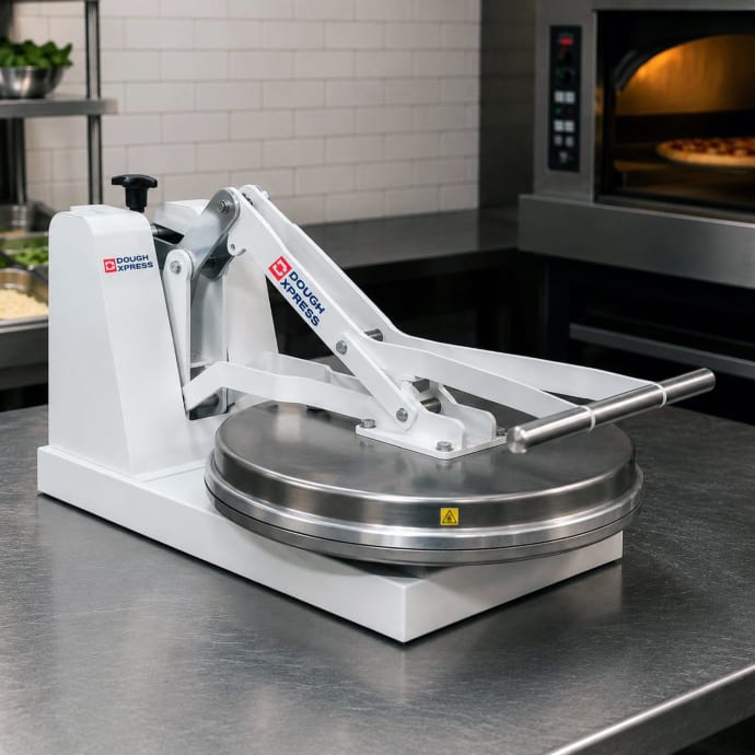DoughXpress DM-18NH Manual Pizza Dough Press - Aluminum Platens