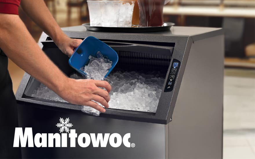 Manitowoc Ice IDT0300A/D570 305 lb Indigo NXT™ Full Cube Ice Machine w/ Bin - 532 lb Storage, Air Cooled, 115v