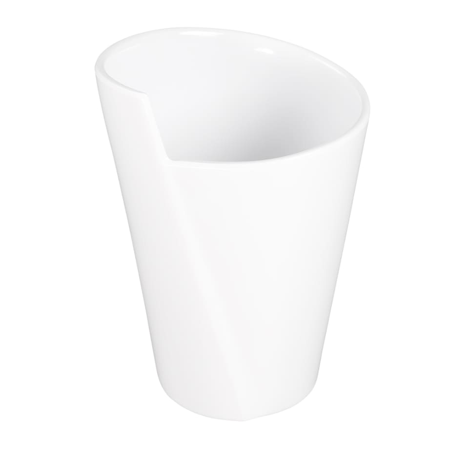 Central Exclusive 64 Oz White Melamine Crock - 6 5/8"Dia X 6 1/8"H