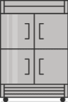 Glass Reach-in Refrigerator