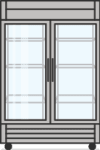 Glass Reach-in Refrigerator