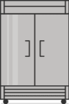 Glass Reach-in Refrigerator