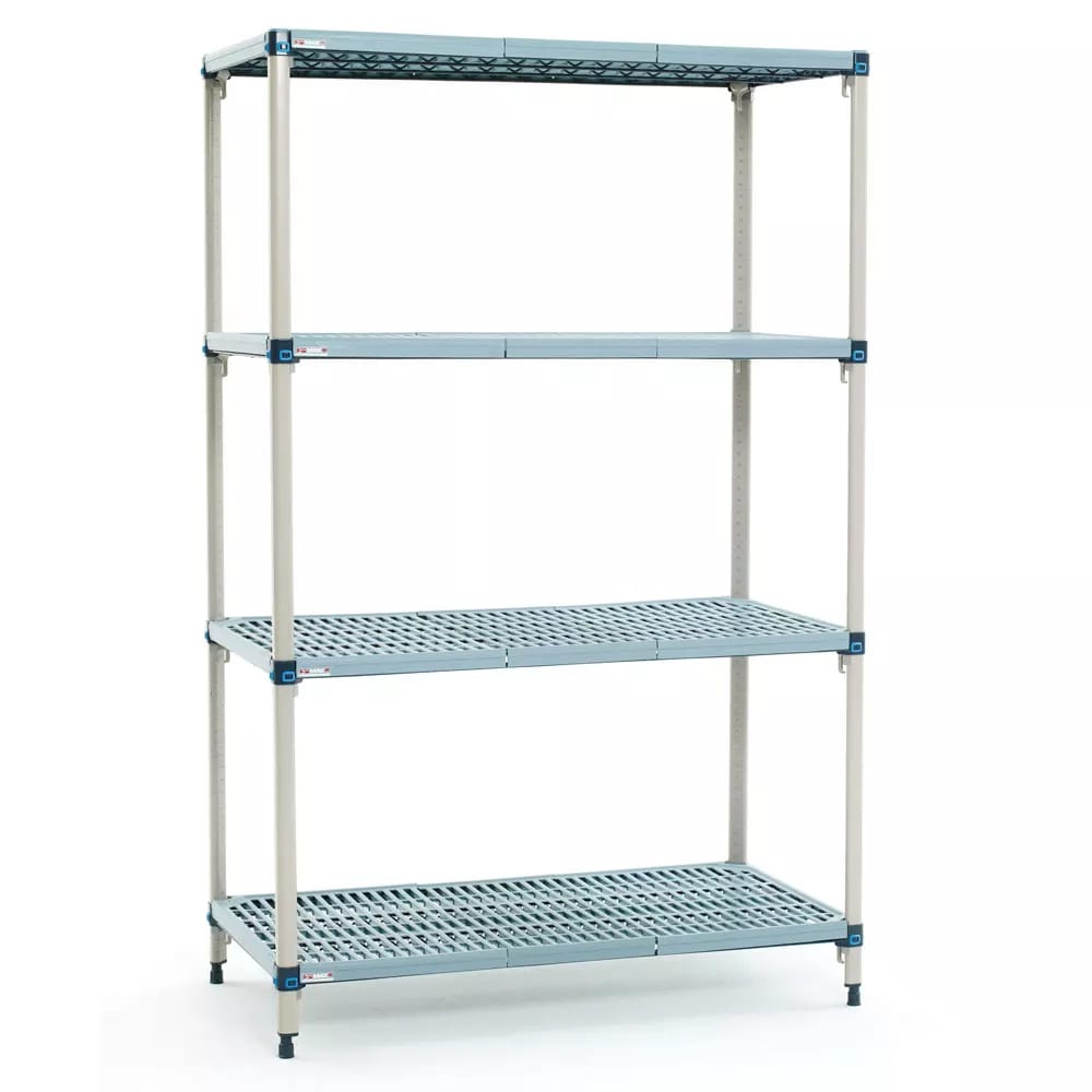 Metro Super Adjustable 2 Wire Shelving - 5-Shelf Unit, Stainless Steel (48  X 74 X 24D)