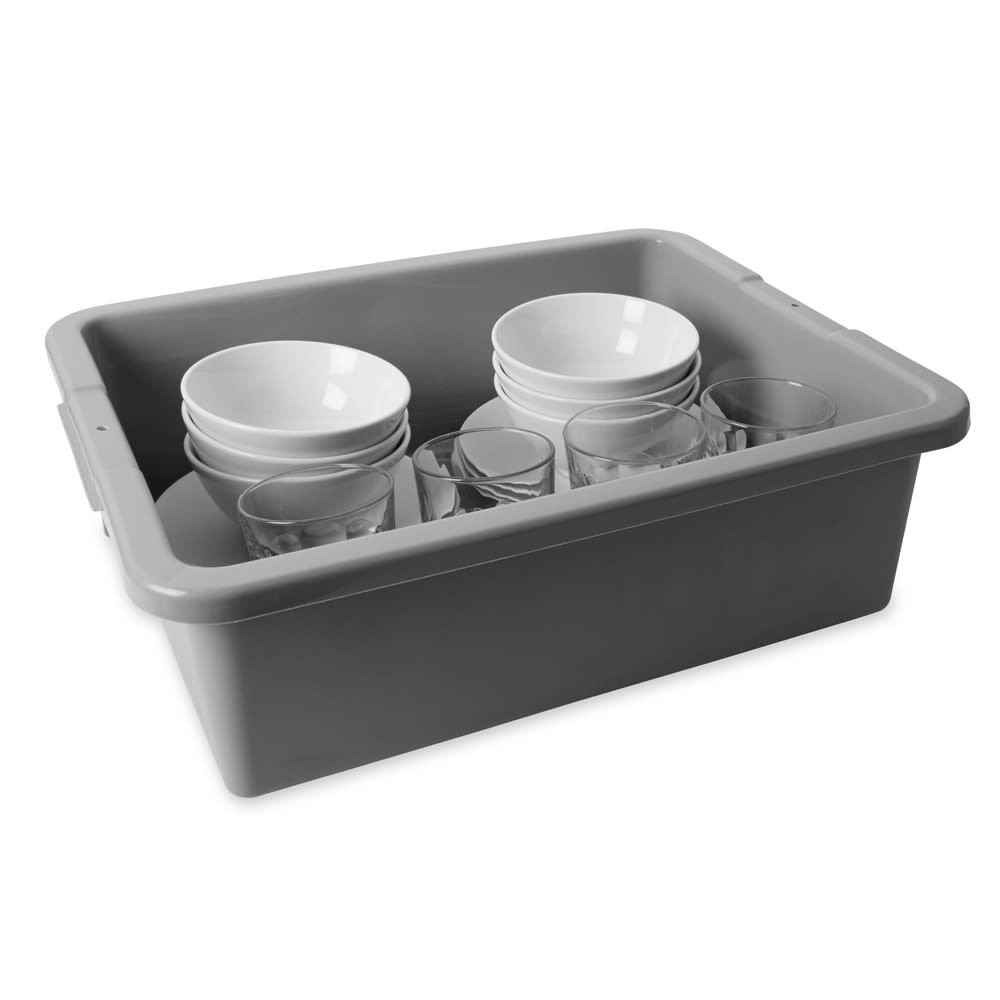 Rubbermaid FG335100GRAY Bus Box 21 1/2" x 17" x 7", Gray