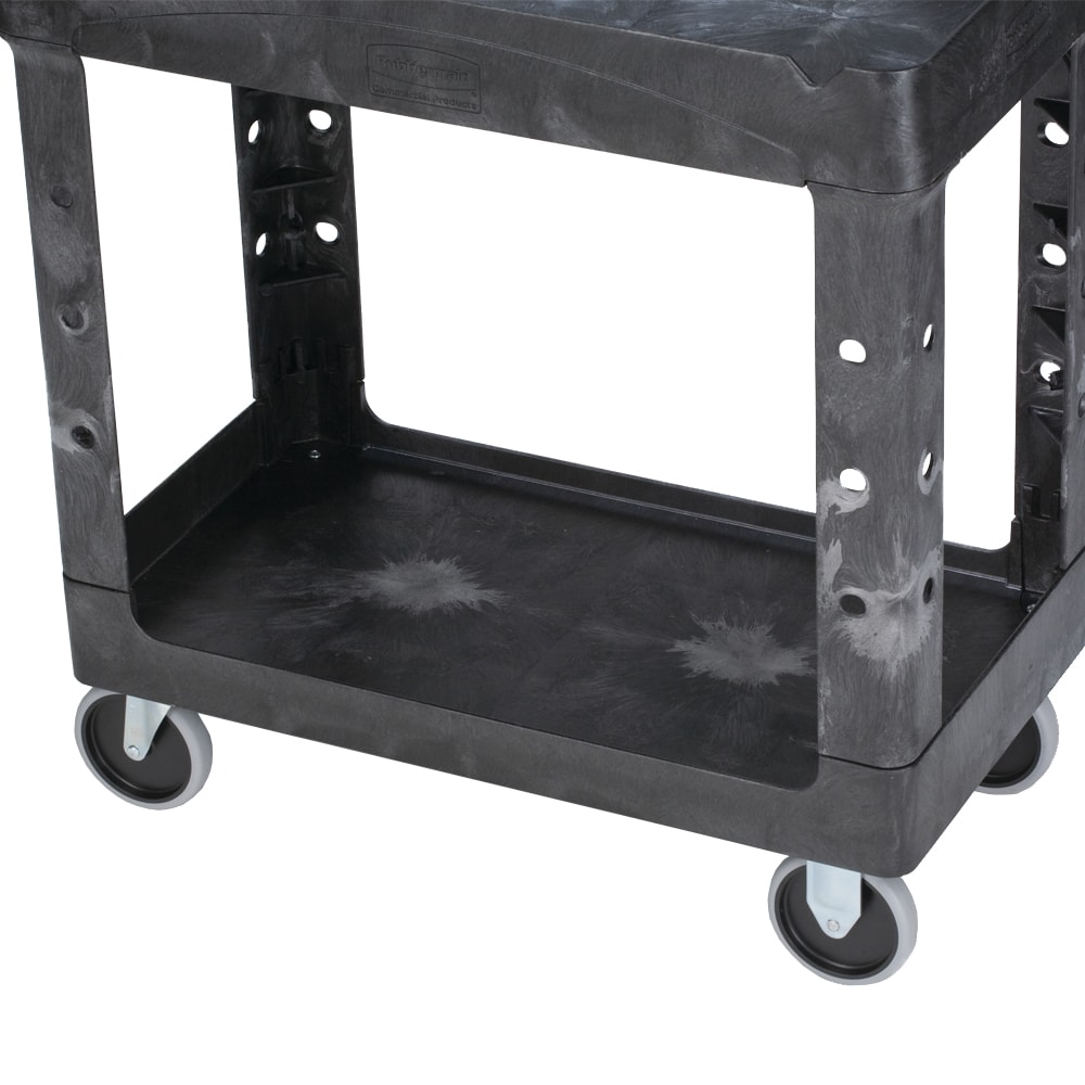 RUBBERMAID FG450088BEIG Raised Handle Deep Shelf Utility Cart 500 lb Capacity, 