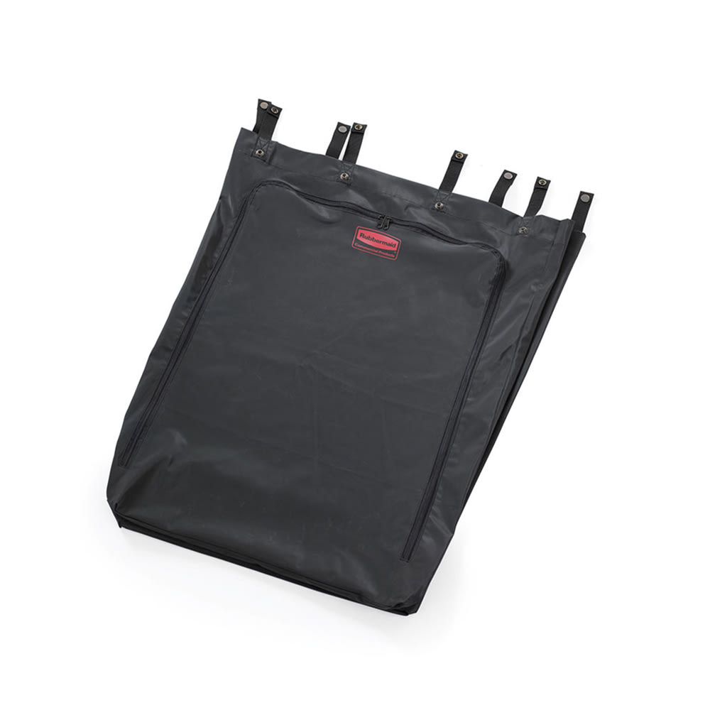 Rubbermaid FG635000 BLA 30 gal Linen Hamper Bag, Polyester, Black