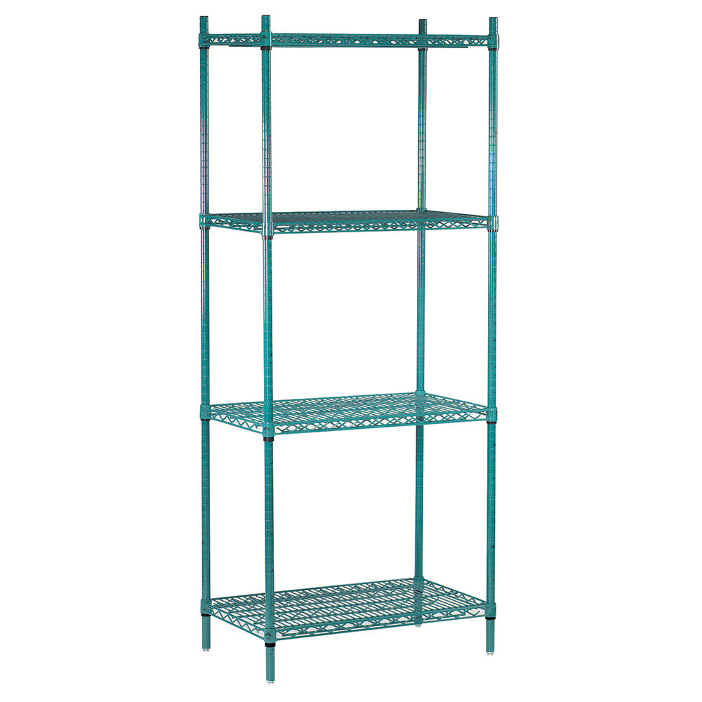 Great choice for using at Storage 24 inches x 60 inches Green Epoxy Wire Wall Mount Shelf Warehouse. Business 5 Pieces Restaurant