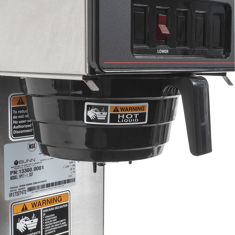 Bunn VP171 Medium Volume Decanter Coffee Maker Pourover, 3 4/5 gal