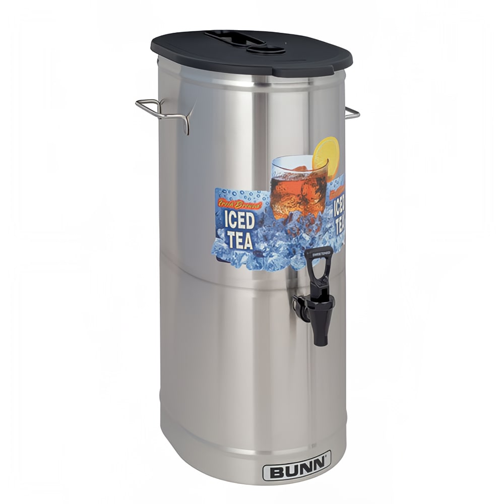 Curtis TCO417A000 4 Gallon 17" Stainless Steel Oval Iced Tea Dispenser With Plas