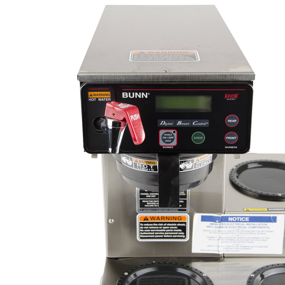 Bunn AXIOMDV3 AXIOM® Medium Volume Decanter Coffee Maker Automatic, 7 1/2 gal/hr, 120v