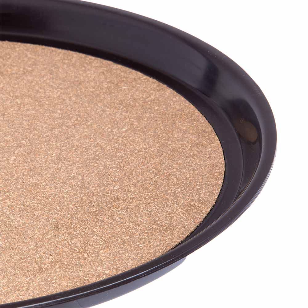 Carlisle 301401 14" Round Serving Tray Cork Liner, Plastic, Brown