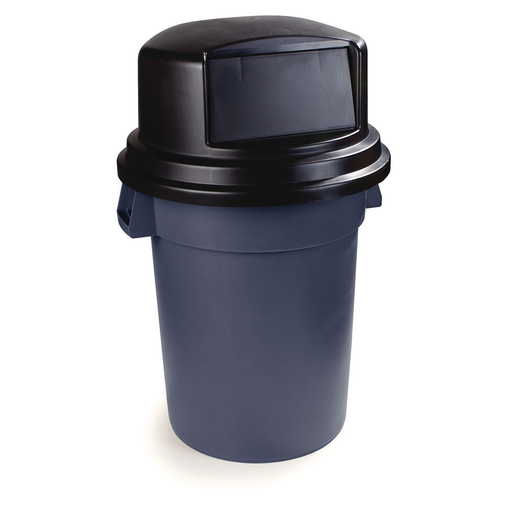 Carlisle 34105703 Round Dome Trash Can Lid Plastic, Black