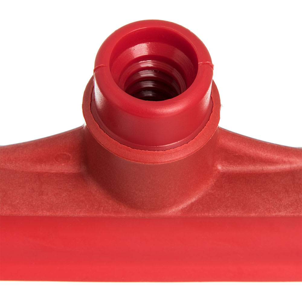 Carlisle 3656805 24" Floor Squeegee Head Straight, Foam Rubber Blade, Red