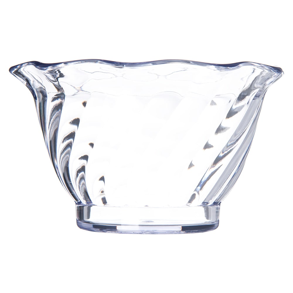 Carlisle® 5 oz Clear SAN Plastic Tulip Fruit Bowl