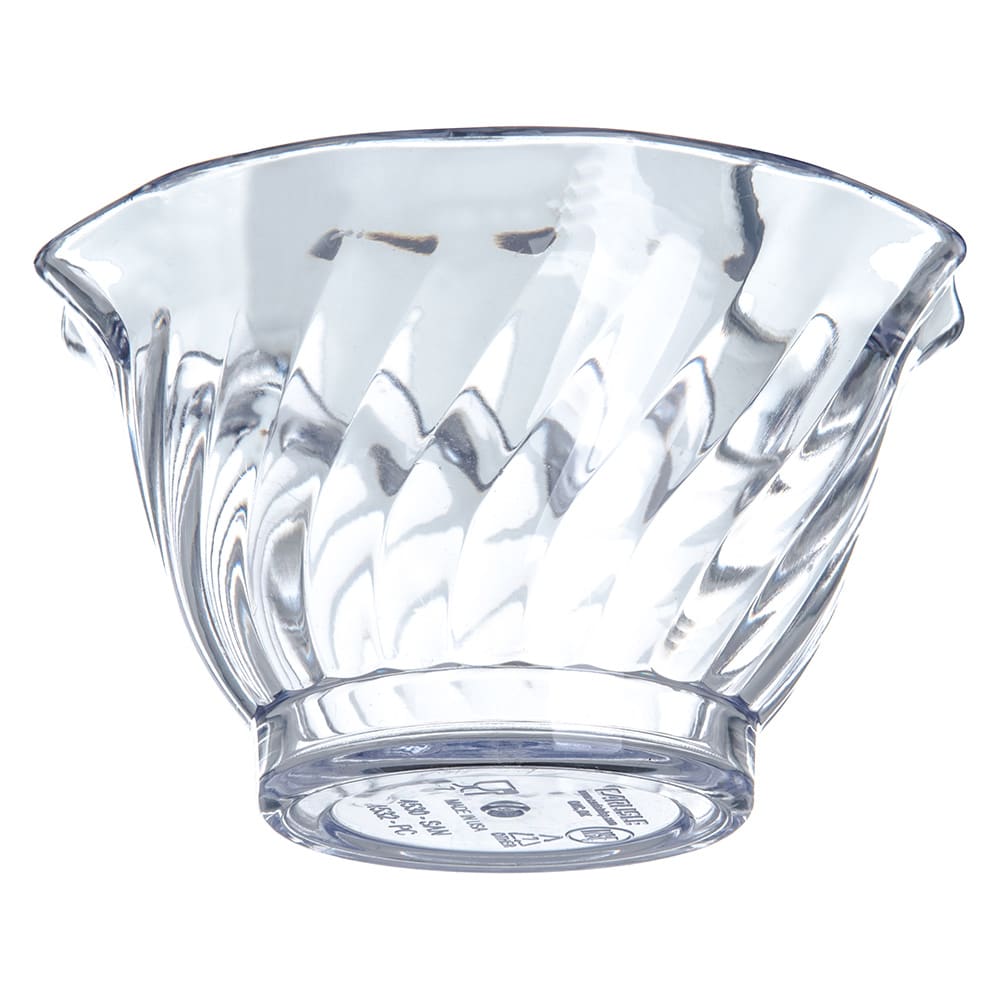 Carlisle® 5 oz Clear SAN Plastic Tulip Fruit Bowl