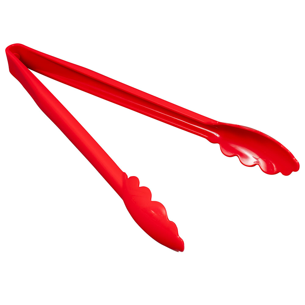 Carlisle 471205 12"L Plastic Utility Tongs, Red