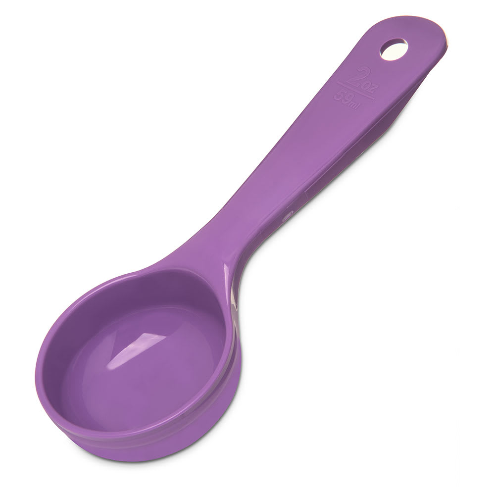 2 oz Purple Carlisle 492489 Solid Short Handle Portion Control Spoon 