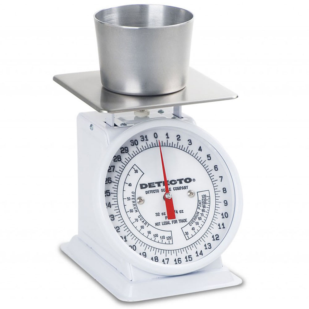 Detecto PT-25 Petite Top Loading Scale with Fixed Dial-25lb Capacity