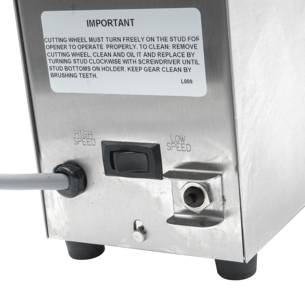 Edlund 203/115V Electric Can Opener w/ 2 Speeds, 75 Cans/Day, 115v