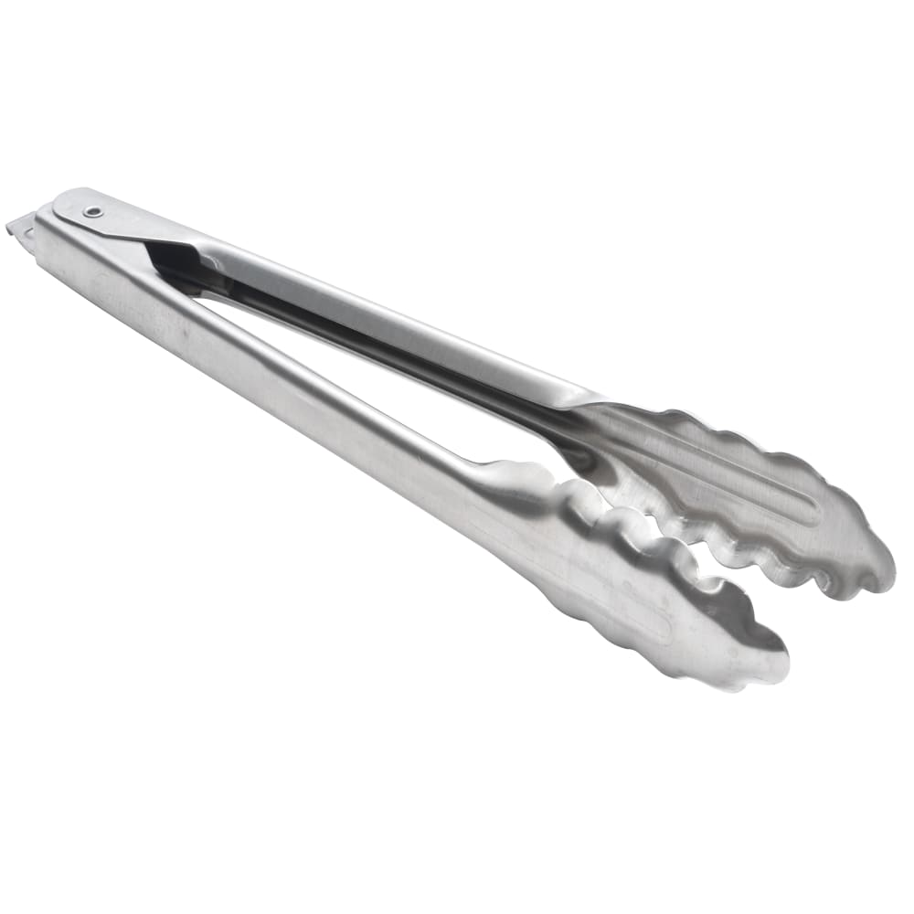 Edlund 1 pack 9 inch heavy duty stainless steel restaurant tongs with Lock 4409 HDL 