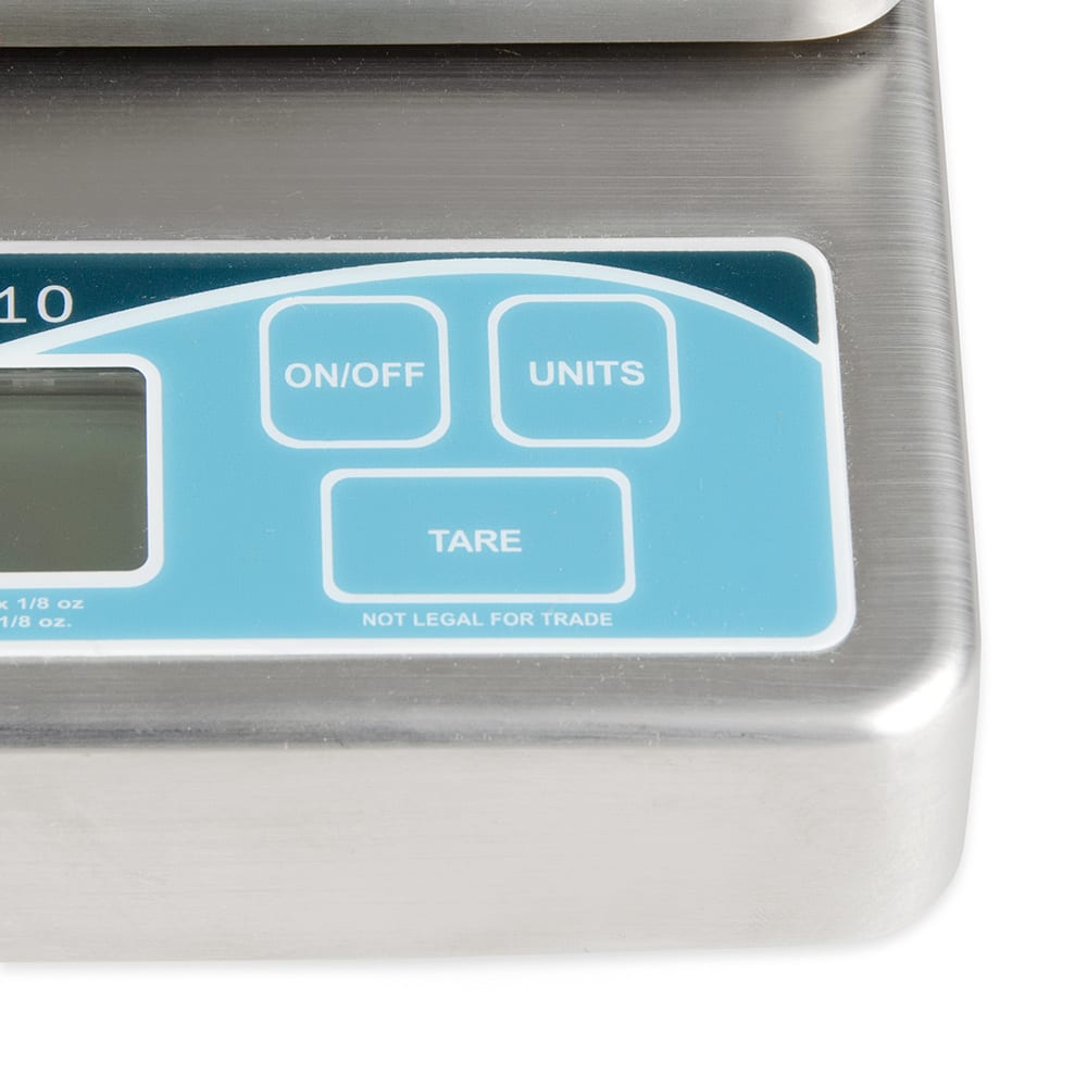 Edlund EDL-10 Rechargeable 10 lb. Digital Portion Control Scale with 6 x 6  3/4