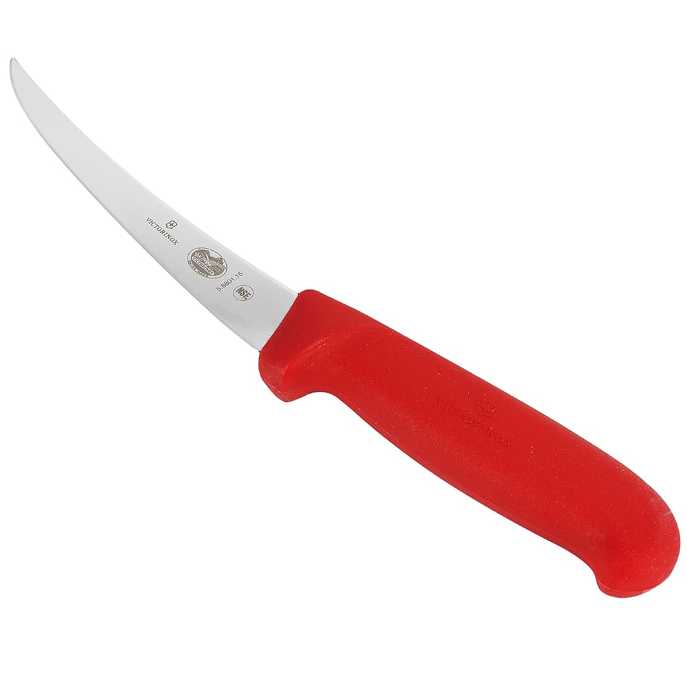 Victorinox Swiss Army 5 6601 15 Curved Semi Stiff Boning Knife W 6 Blade Red Fibrox® Pro Handle