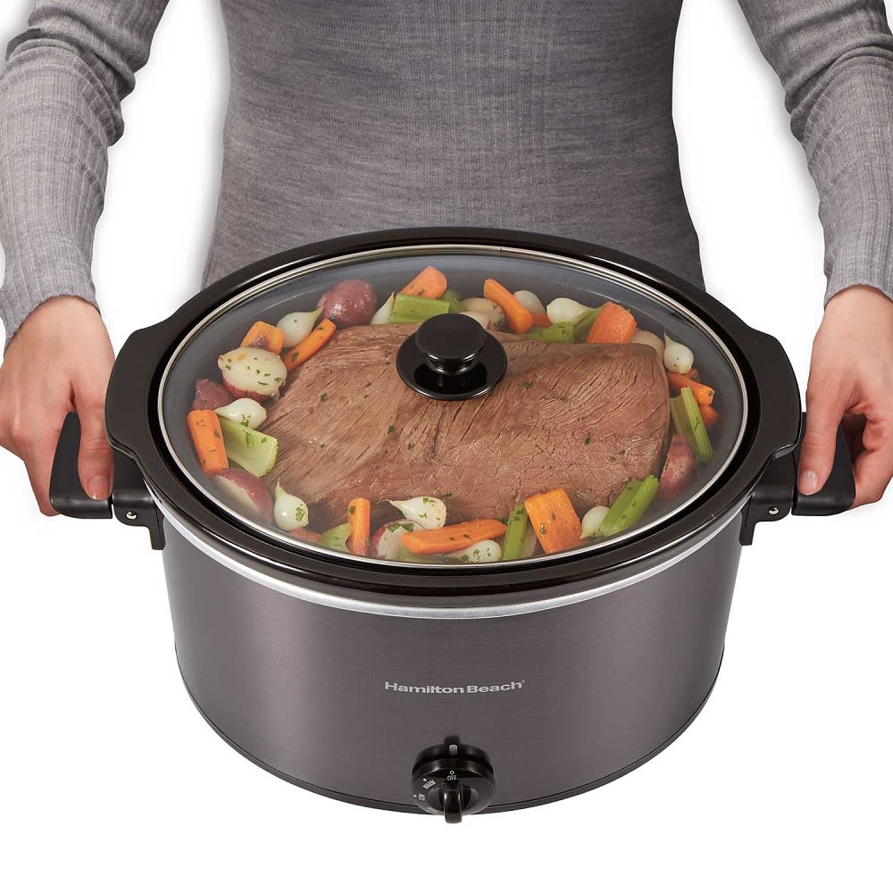 Hamilton Beach 33191 10 qt Slow Cooker w/ Glass Lid, Stoneware