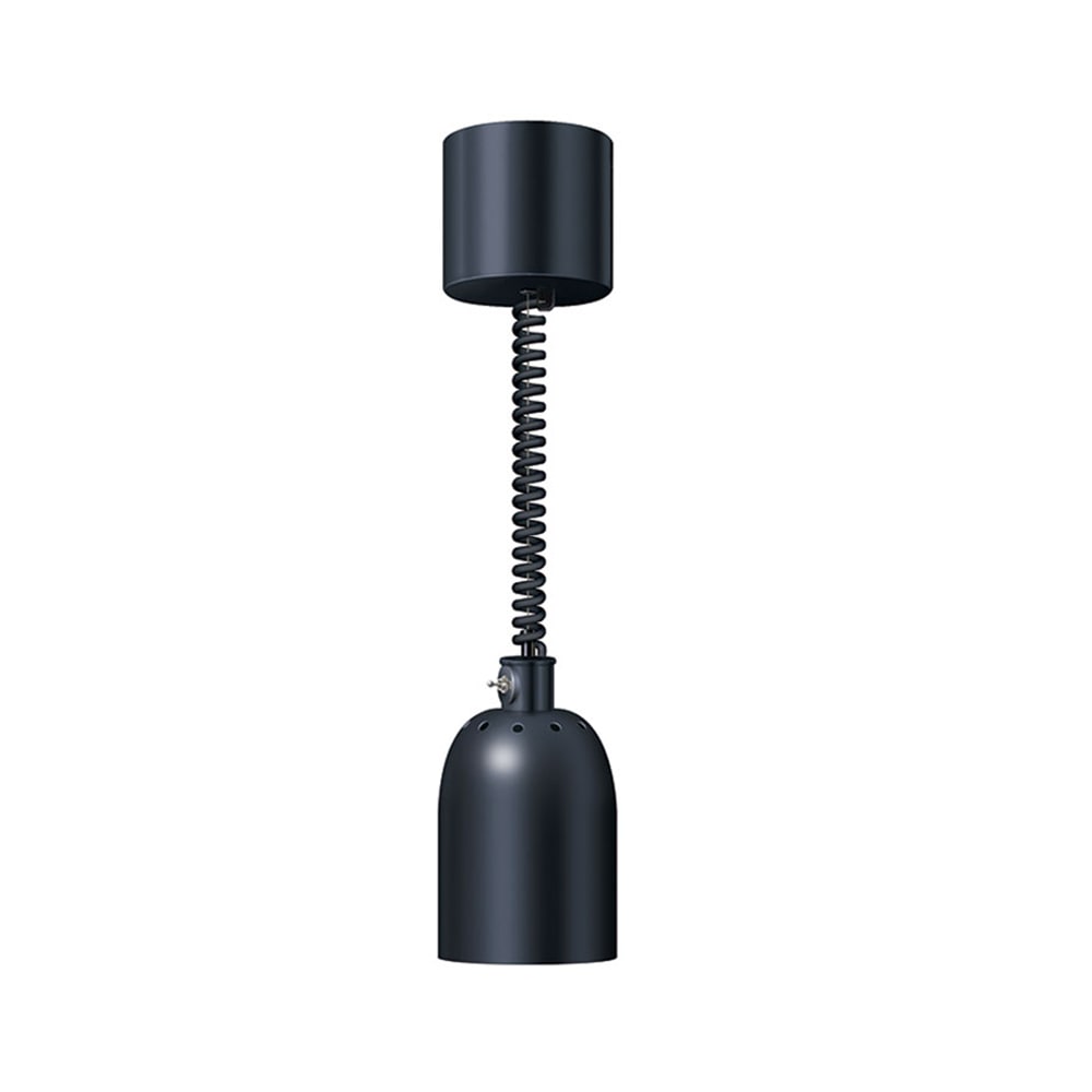 Hatco DL-400-RL 69 1/2 Ceiling Mount Heat Lamp w/ Retractable Cord - Lower  Switch, Bold Black, 120v