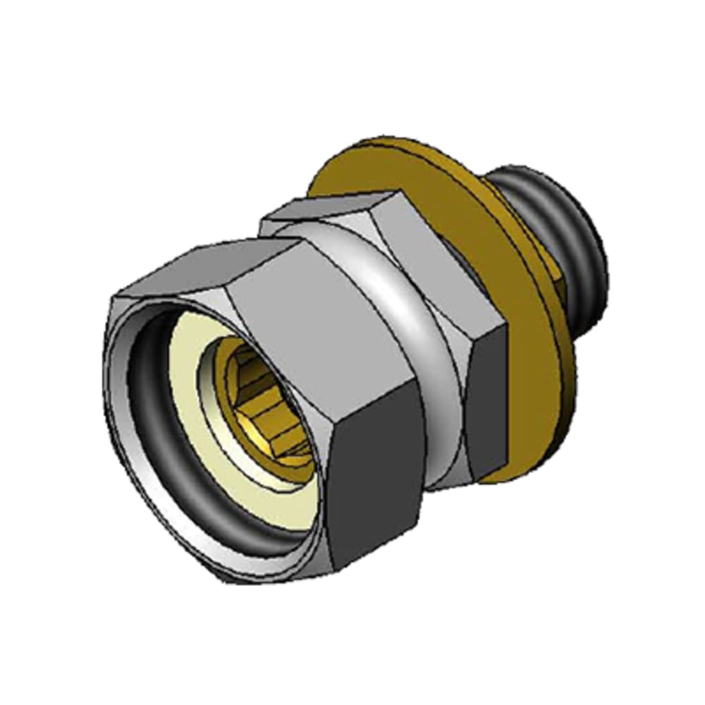 T&S 00CC Faucet Flange 1/2" Male NPT, Chrome Plated Brass