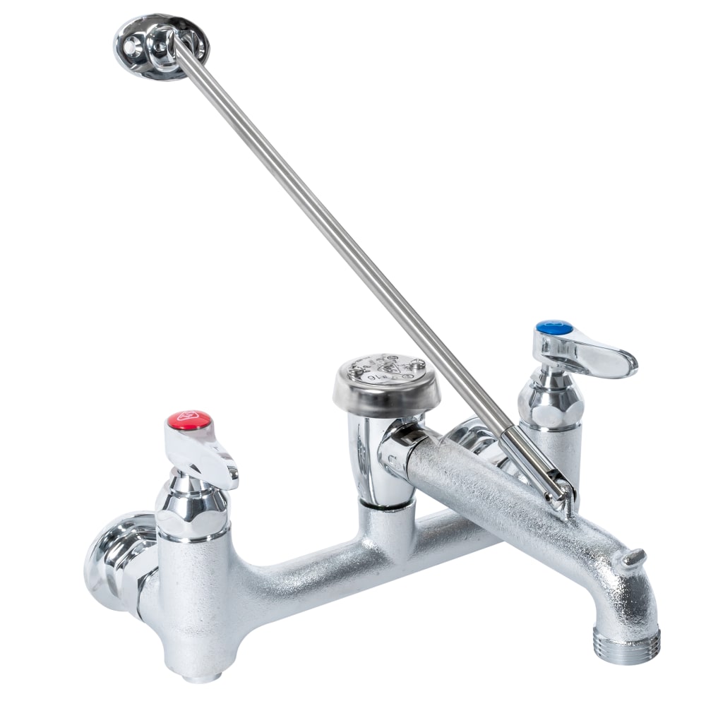 T&S B0665BSTR Service Sink Faucet, Vacuum Breaker Nozzle, Rough Chrome