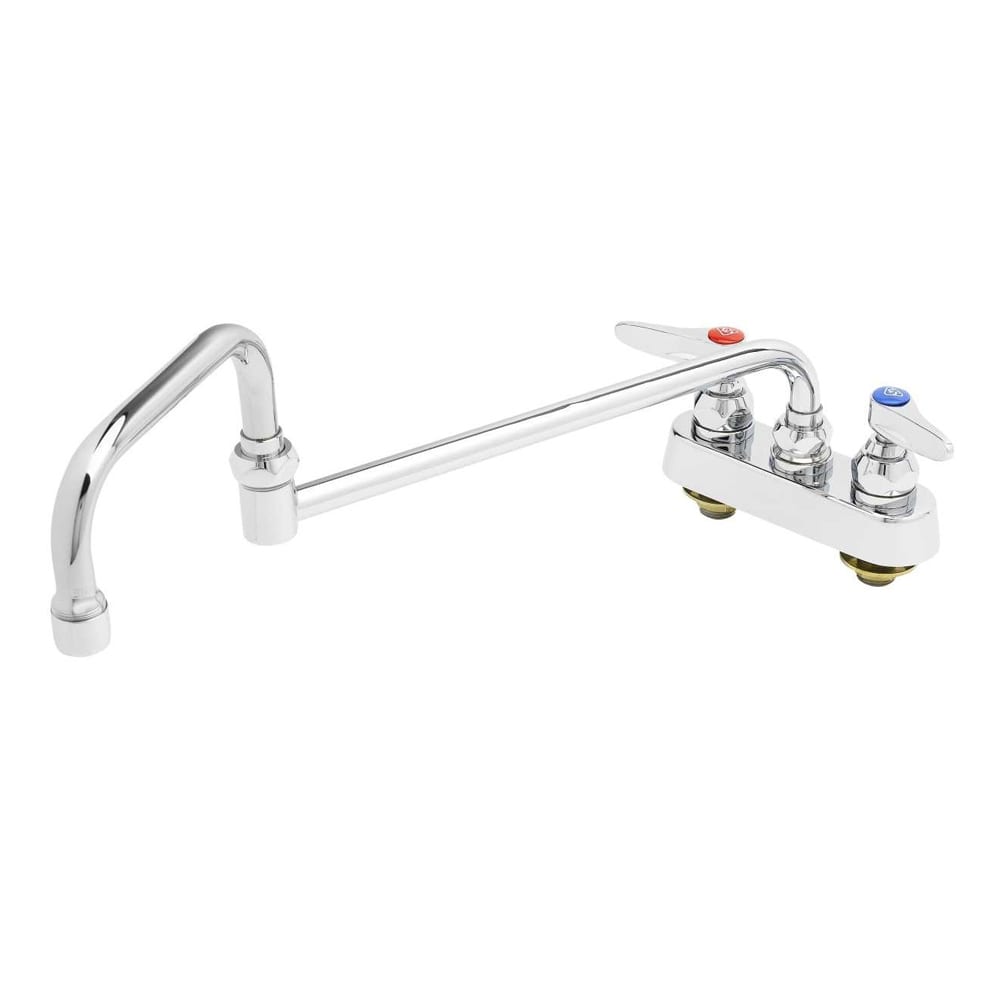 Low Lead Single Deck Mount Faucet with 18" Double Jointed Swing Spout 