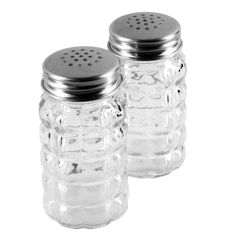 3 oz Square Glass Salt & Pepper Shakers (24 ea)