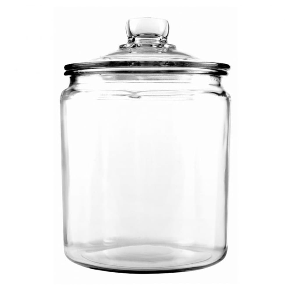 Set Anchor Hocking Penny Candy Glass Jar Storage Container with Lid 1 Gallon 