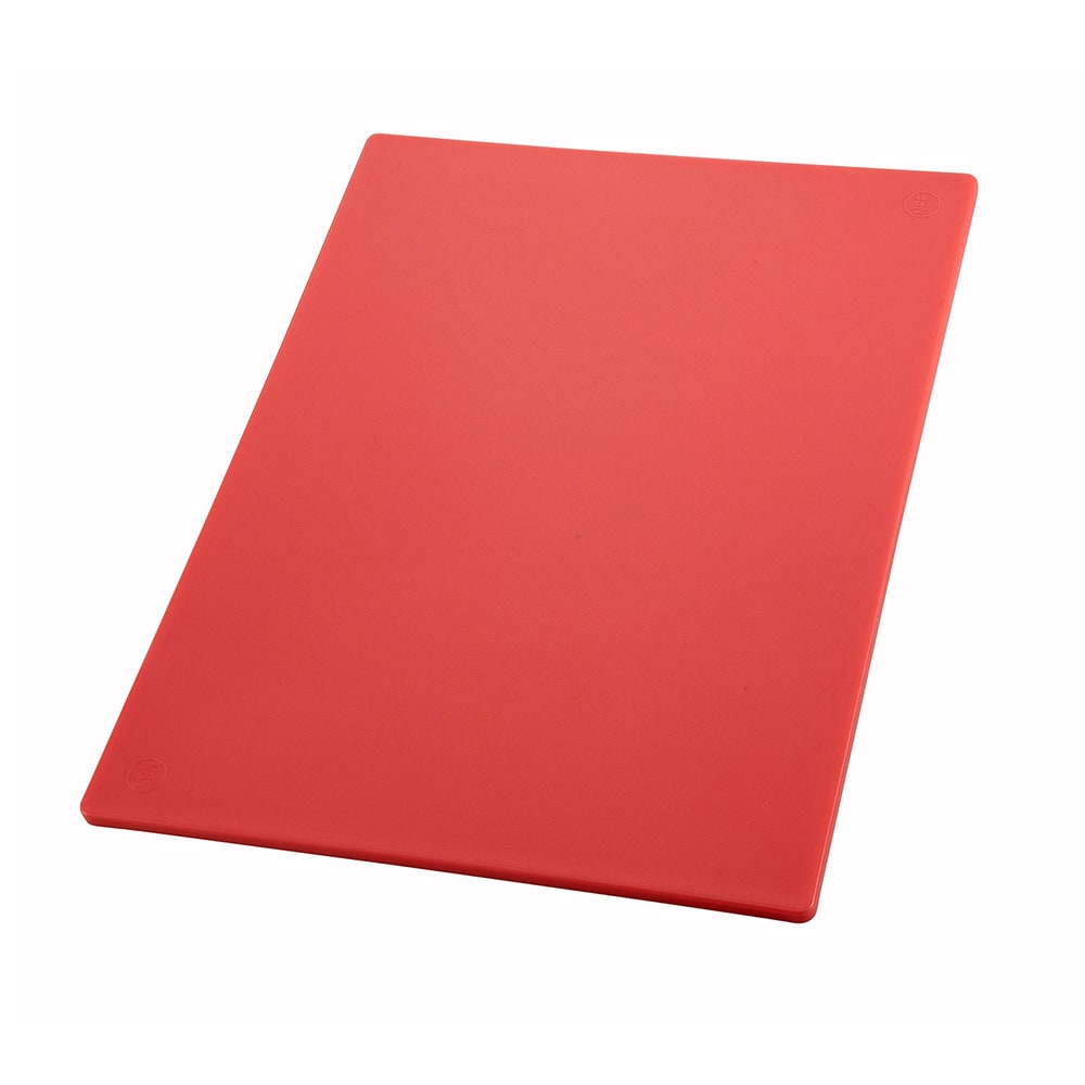 CUTTING BOARD 12&quot; X 18&quot; X 1/2&quot;  THICK POLYPROPYLENE RED EA