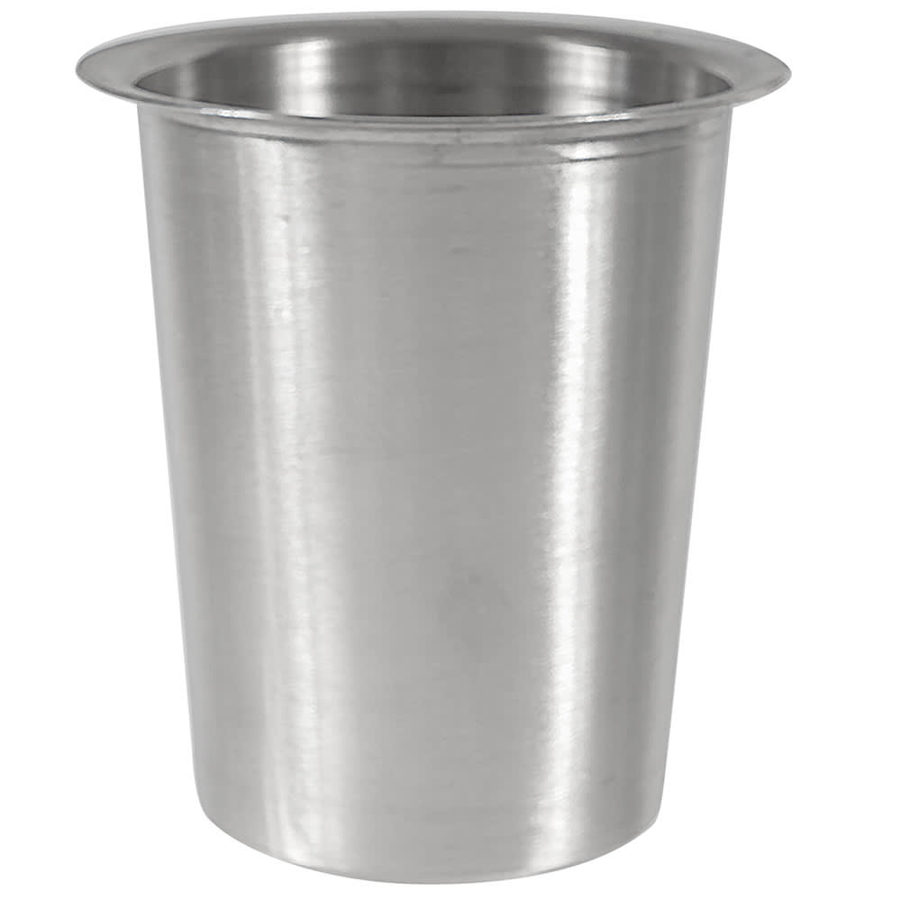 Winco FCSL 4" Round Solid Flatware Cylinder, Stainless Steel