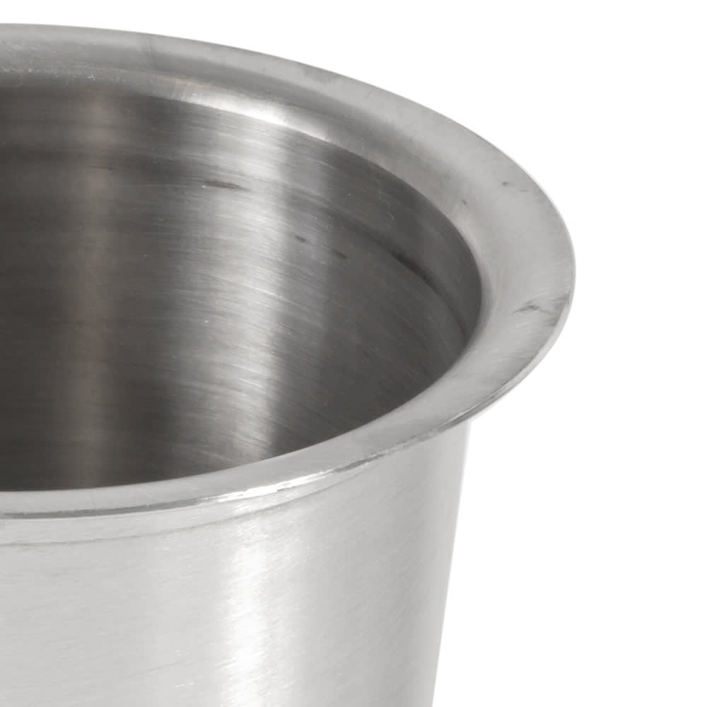 Winco FCSL 4" Round Solid Flatware Cylinder, Stainless Steel