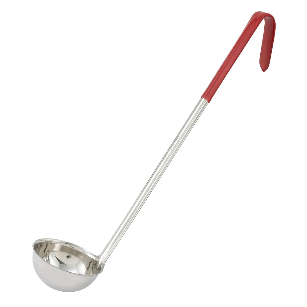 1-Ounce Winco LDC-1 Stainless Steel Ladle with Yellow Handle 