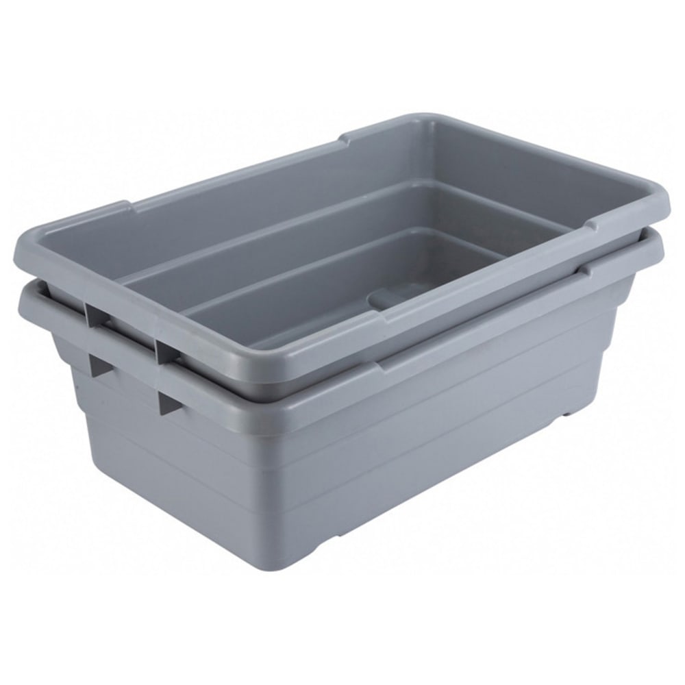 24.5x15.75x9-Inch Deep Plastic Lug Box Winco PL-8 Gray 