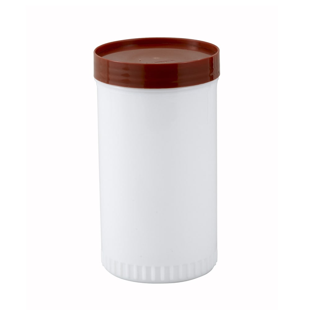 Winco PPB1B 1 qt Liquor & Juice Multi Pour w/ Brown Spout & Lid
