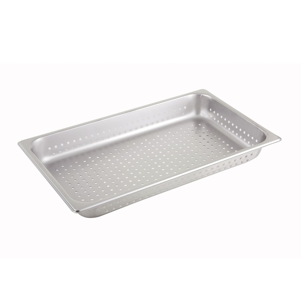 Winco SPJH104PF Full Size Steam Pan, Perforated, Stainless