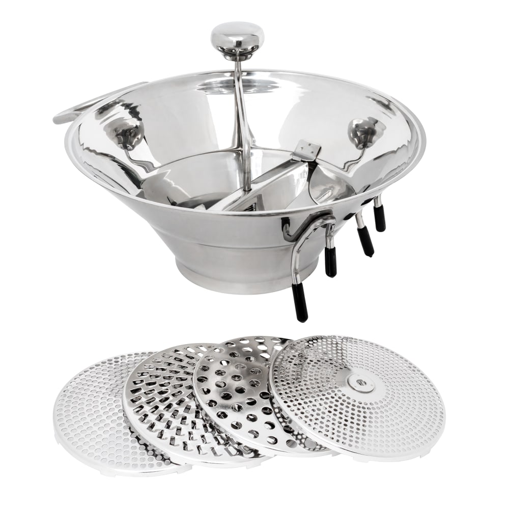 Winco SVM12 5 qt Food Mill w/ (5) Grids, 3 lb per Minute Capacity