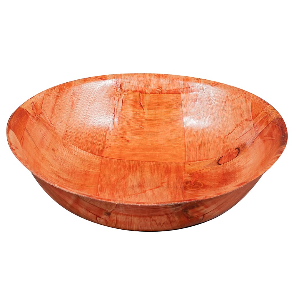 Winware by Winco Woven Wooden Salad Bowl Size 10" x 2-5/8" 