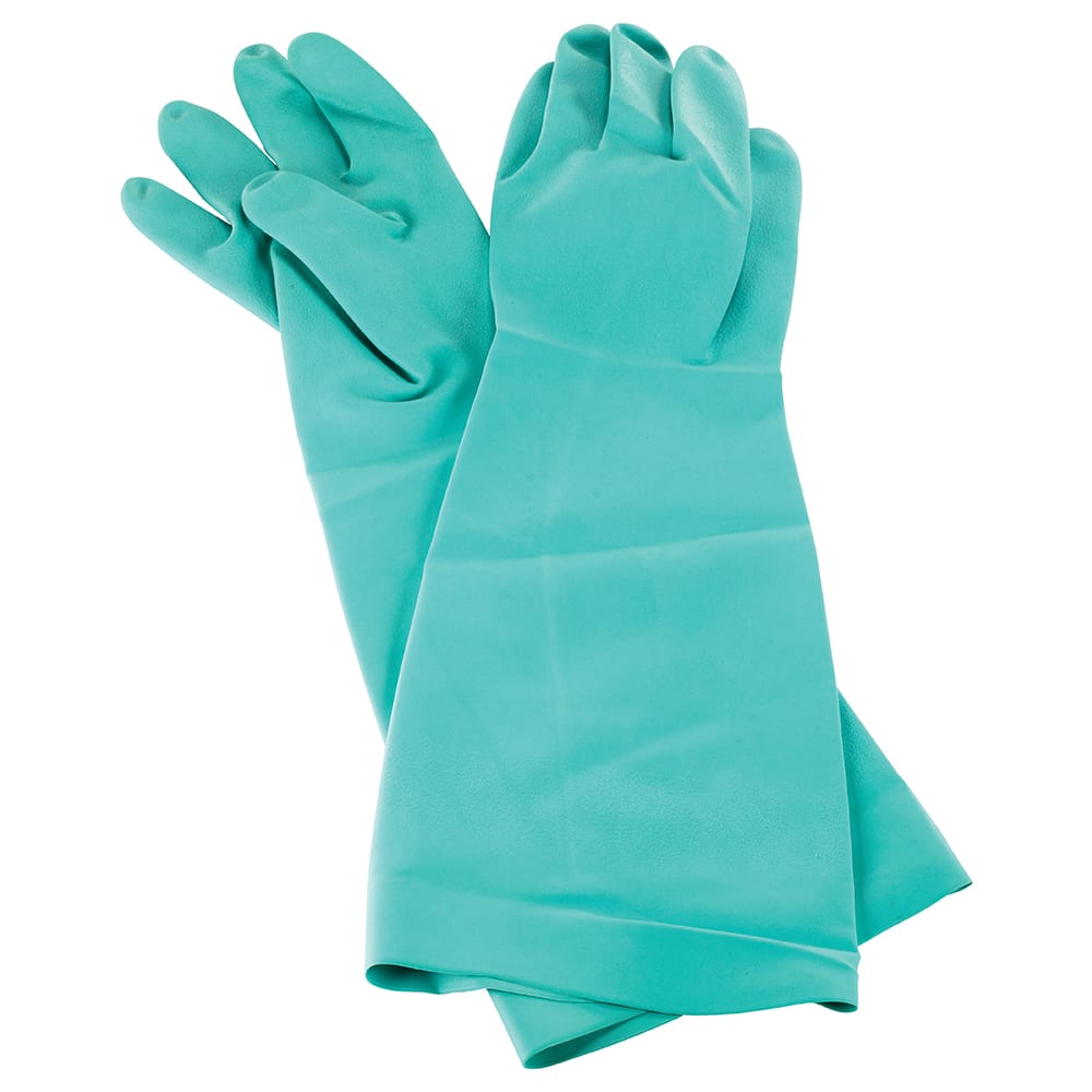 San Jamar 19NUM Nitrile Dishwashing Glove, Medium, Heat Resistant, Green