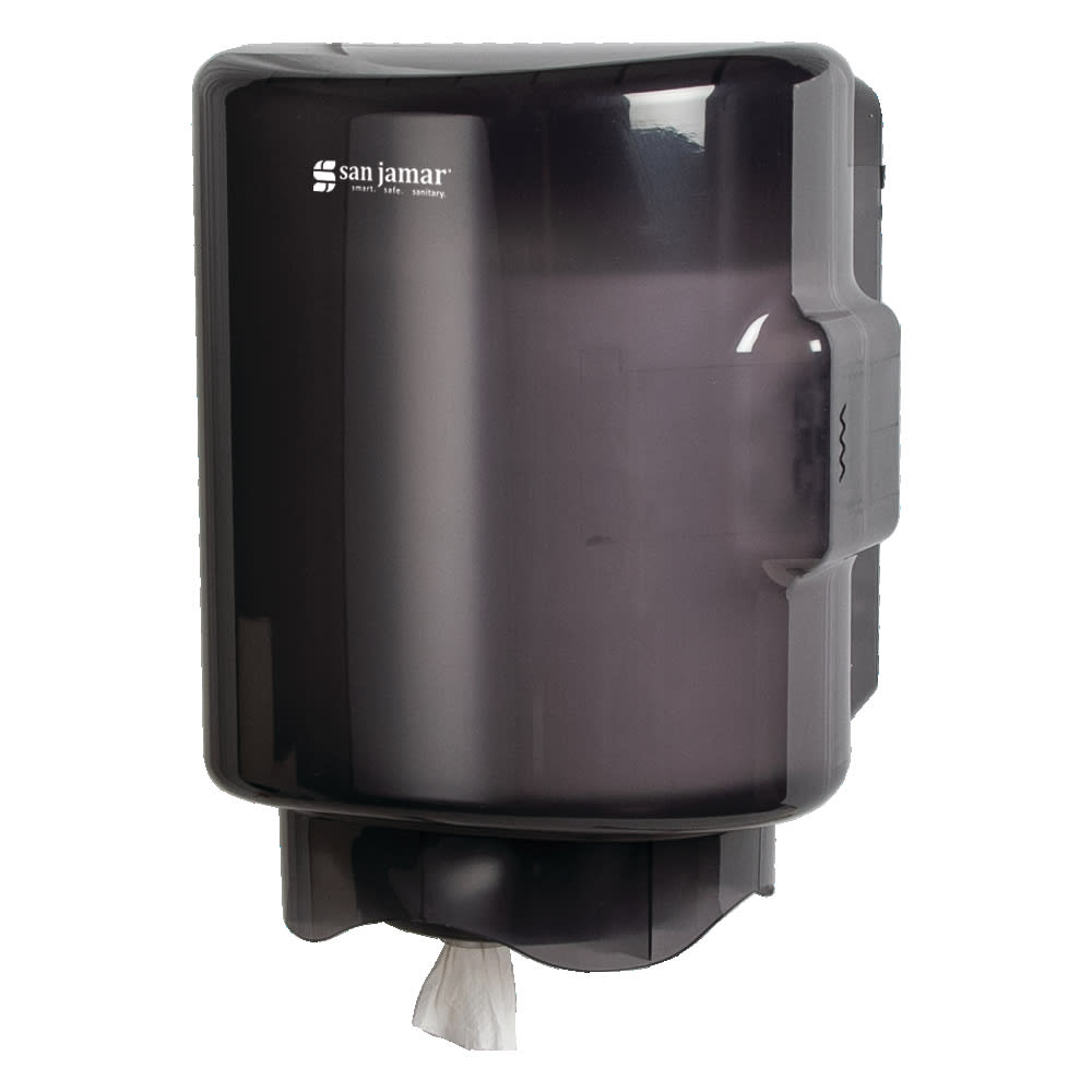 San Jamar T420TBK Wall Mount Center Pull Paper Towel Dispenser
