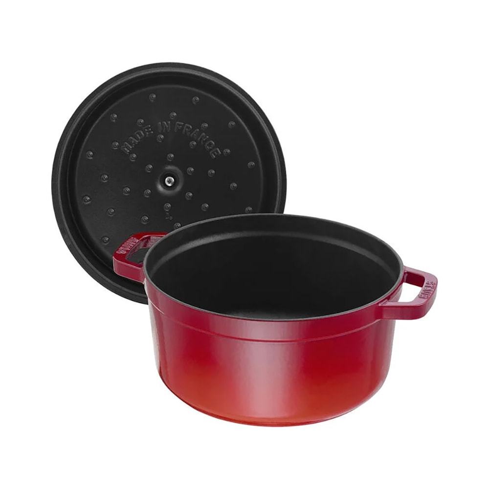 Staub Cast Iron Round Cocotte, Dutch Oven, 4-quart, serves 3-4