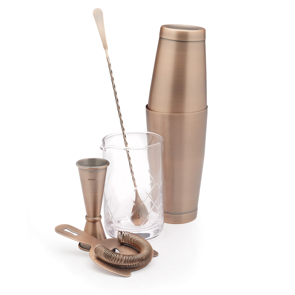 Complete Copper Cocktail Mixer & Shaker Set