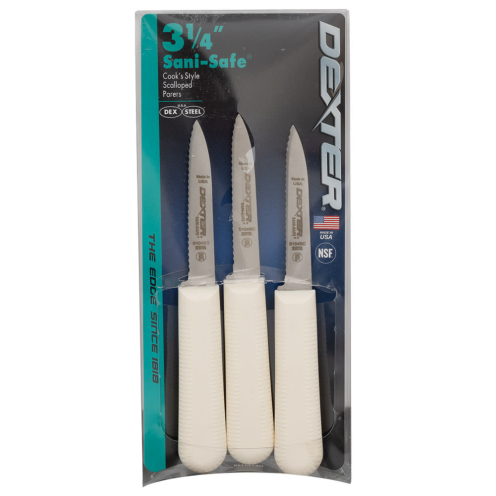 Dexter Russell S104SC-3 Pairing Knives 3 Pack Parer Scalloped Edge Knife's.15453